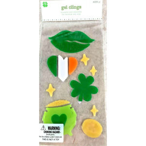 Gel Window Clings Decorations St Paddy's Day 13 pcs!